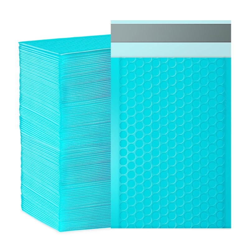 Dasen Bubble Mailers, 4x7 Inch Padded Bubble Mailers Pack of 100 Bubble Envelopes Opaque Self Seal Adhesive Waterproof Bags for Shipping and Packaging (Teal, 4x7-100Pc) - Image 1